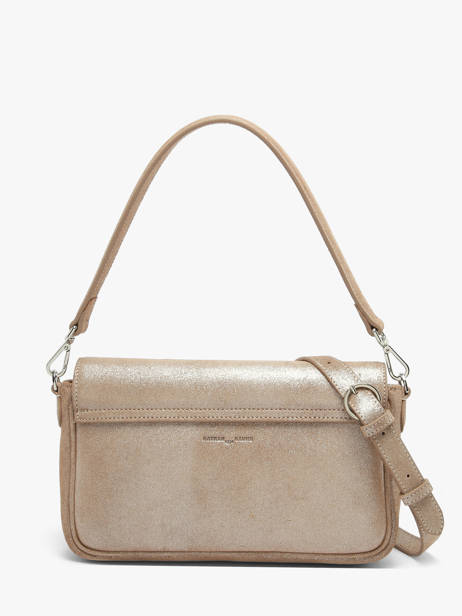 Sac Porté épaule Hiro Glitter Cuir Nathan baume Beige ginkgo 7GT vue secondaire 4