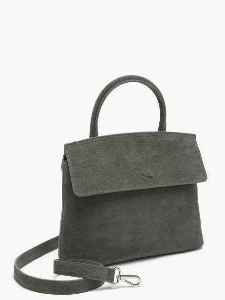 Sac Bandoulière Clarita Cuir Daim Nathan baume Vert nathan 18S vue secondaire 1