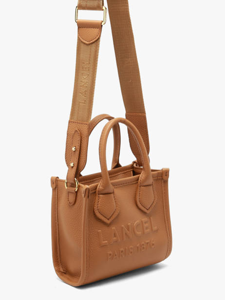 Leather Mini Jour Crossbody Bag Lancel Brown jour A14078 other view 1