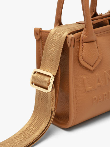 Leather Mini Jour Crossbody Bag Lancel Brown jour A14078 other view 2