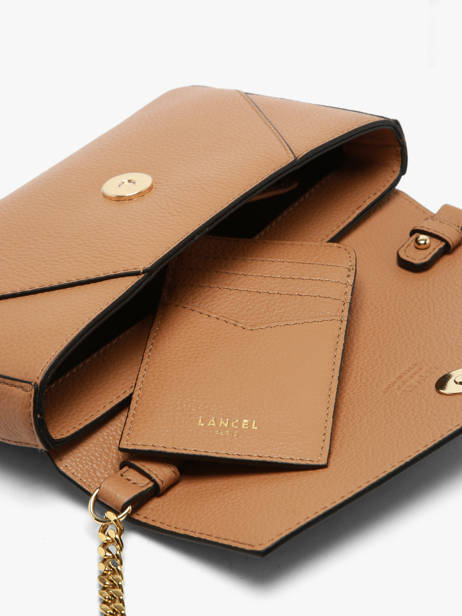 Crossbody Bag Enveloppe Leather Lancel Brown enveloppe A14024 other view 4