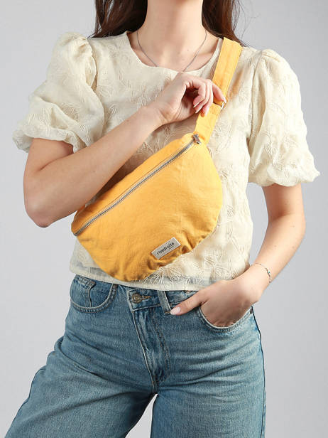 Le Sac Banane Custine Coton Recyclé Rivedroite Jaune timeless CUSTITIM vue secondaire 1