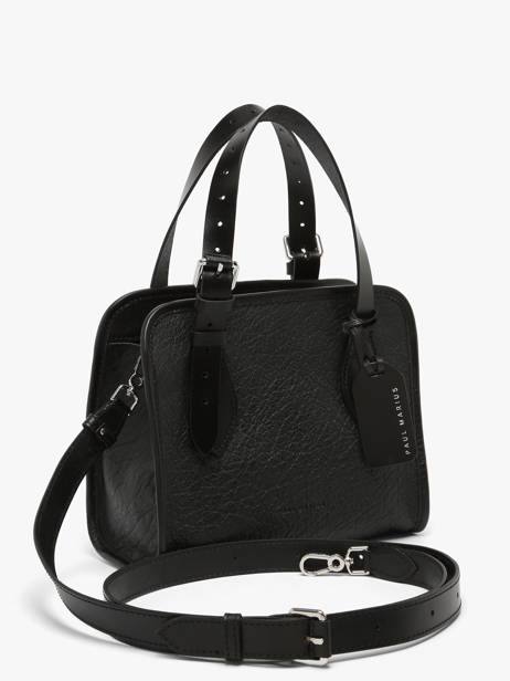 Sac Porté Main Vintage Cuir Paul marius Noir vintage S vue secondaire 1