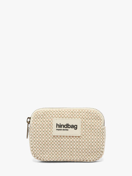 Porte-monnaie Hindbag Beige tressage TS