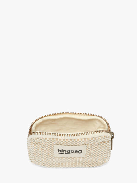Porte-monnaie Hindbag Beige tressage TS vue secondaire 1