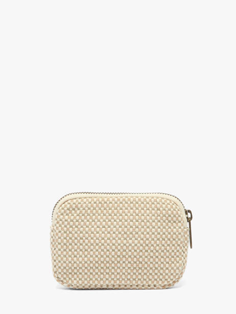 Porte-monnaie Hindbag Beige tressage TS vue secondaire 2