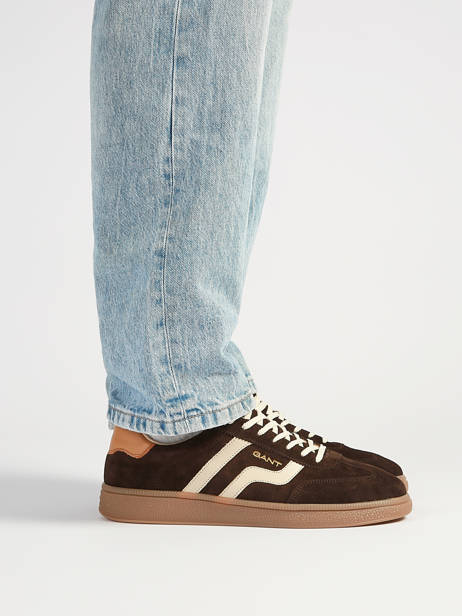 Sneakers En Cuir Gant Noir men CUZIMG46 vue secondaire 1
