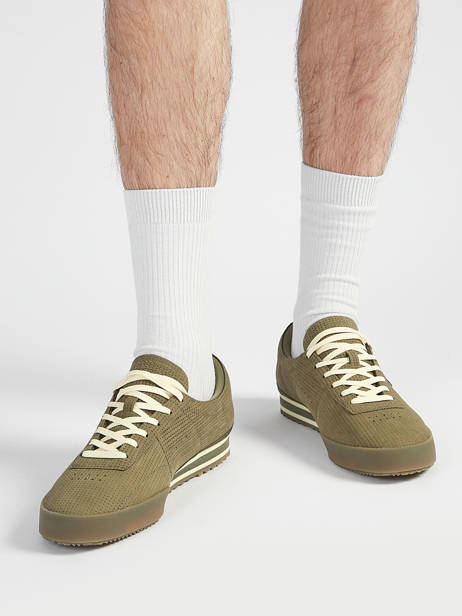 Sneakers In Leather Lacoste Green men 1SMA0067 other view 1