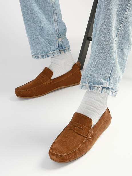 Moccasins In Leather Tommy hilfiger Brown men 5789GVQ other view 1