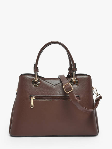 Satchel Saffiano Gallantry Brown saffiano M9431 other view 3