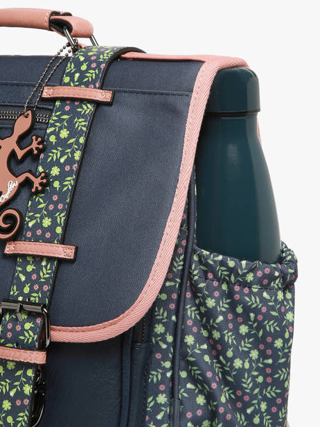 Wheeled Schoolbag 2 Compartments Cameleon Blue vintage fantasy PBVGCA38 other view 5