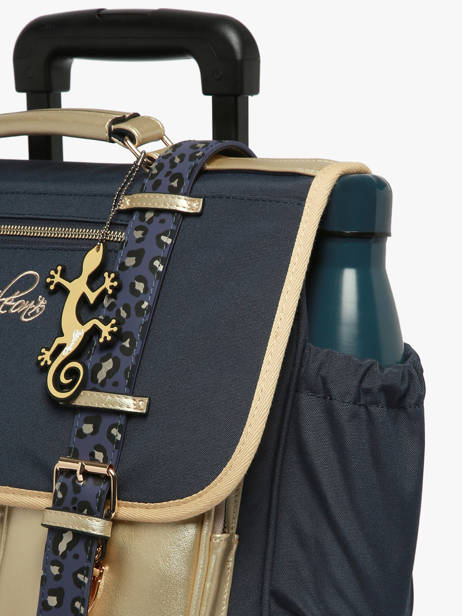 Cartable à Roulettes 2 Compartiments Cameleon Bleu vintage fantasy PBVGCR38 vue secondaire 6