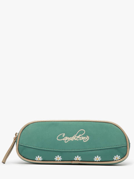 Pencil Case 2 Compartments Cameleon Green vintage fantasy PBVGTROU