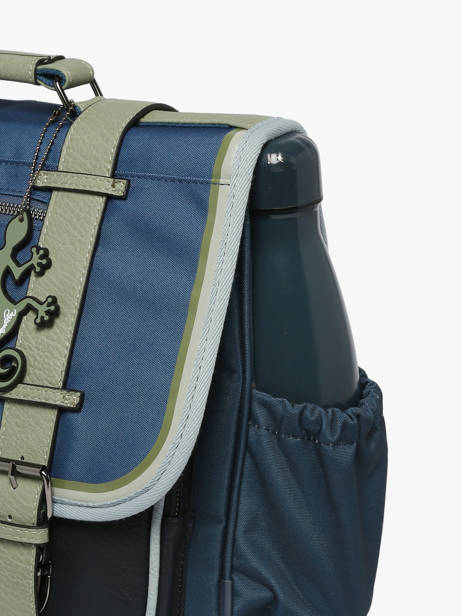 Cartable 2 Compartiments Cameleon Bleu vintage urban 27 vue secondaire 5