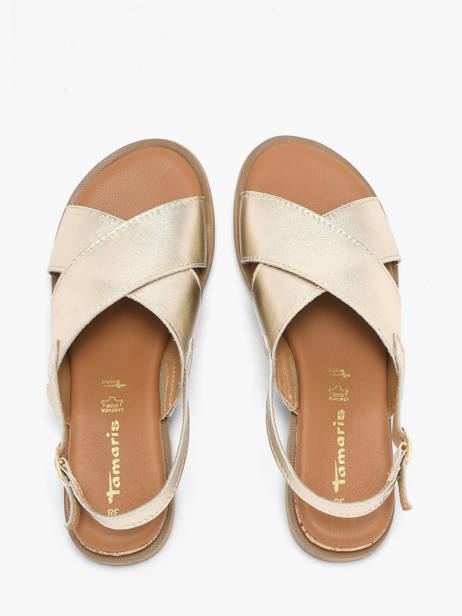 Sandales En Cuir Tamaris Or accessoires 44 vue secondaire 3