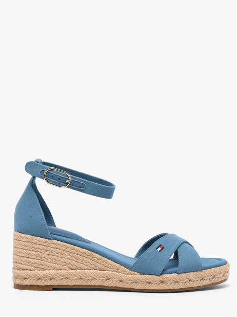 Sandals In Leather Tommy hilfiger Blue women 9332CZQ