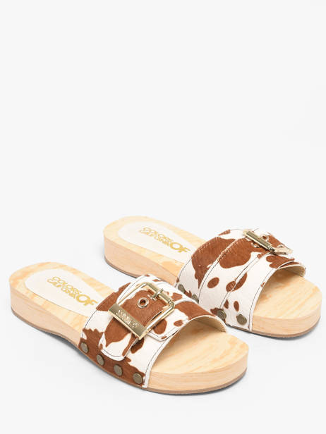 Slippers In Leather Colors of california Brown accessoires HCBAYL06 other view 1