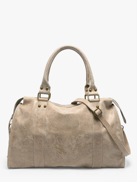 Sac Porté épaule A4 Spazzolato Cuir Milano Beige spazzolato SP24095 vue secondaire 4