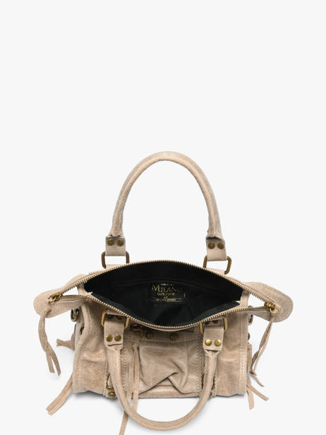 Satchel Spazzolato Leather Milano Beige spazzolato SP24093 other view 3