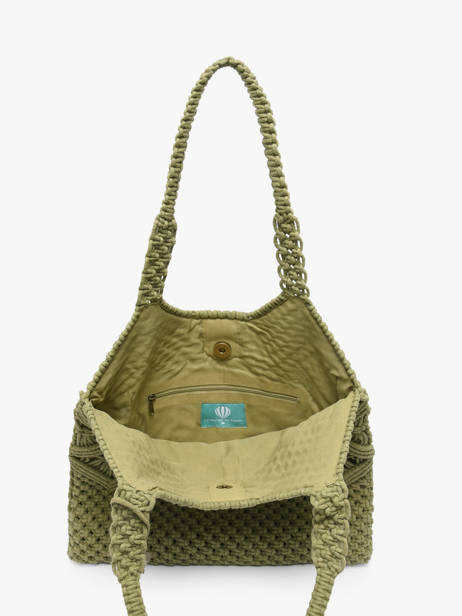 Shoulder Bag Estival Cotton Le voyage en panier Green estival PM941 other view 3