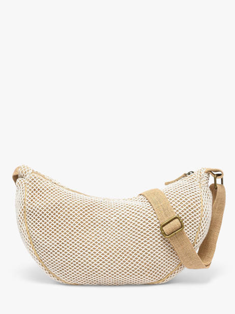 Shoulder Bag Resille Cotton Le voyage en panier Beige resille PM943 other view 4