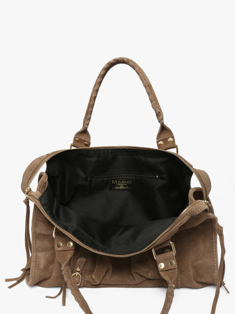 A4 Size Shoulder Bag Velvet Milano Brown velvet VE24095O other view 3
