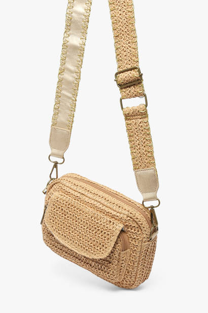 Shoulder Bag Adette Straw Pieces Beige adette 17161664 other view 2