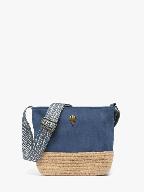 Shoulder Bag City Cotton Le voyage en panier Blue city PM962