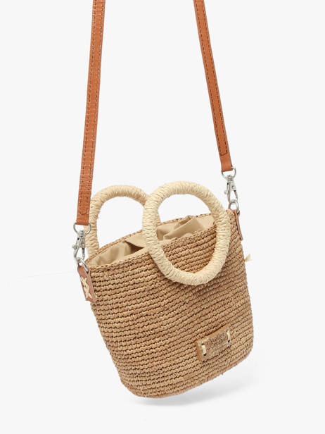 Satchel L'atelier Du Crochet Raphia Le voyage en panier Beige l'atelier du crochet AM831 other view 2