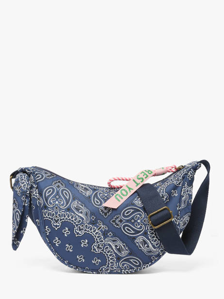 Shoulder Bag Bandana Cotton Le voyage en panier Blue bandana PM969 other view 4