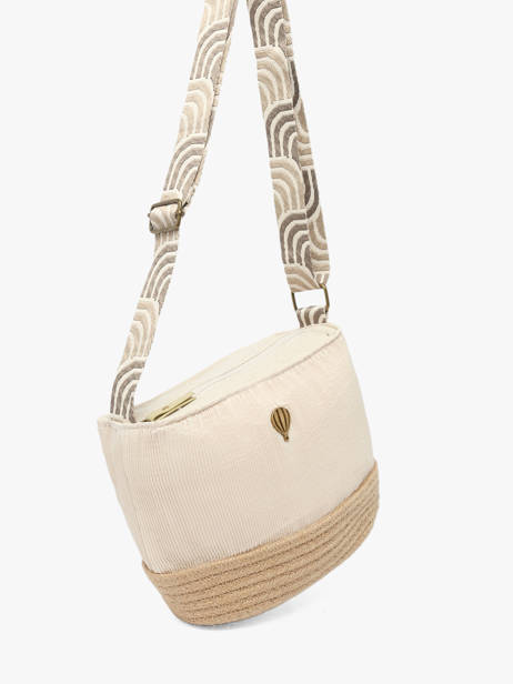 Shoulder Bag Tissee Le voyage en panier Beige tissee PM924 other view 2