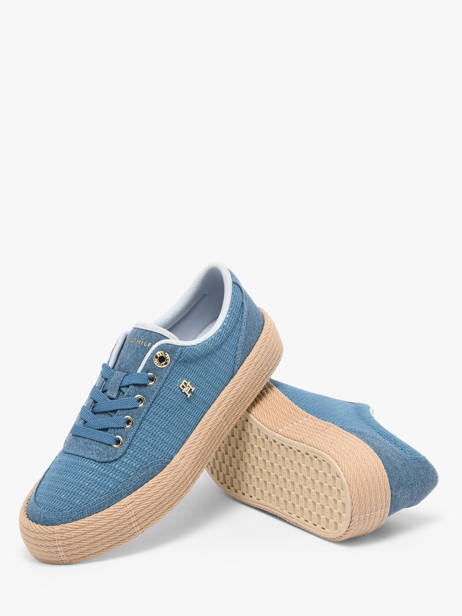 Sneakers In Leather Tommy hilfiger Blue women 91730G3 other view 2
