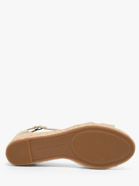 Sandals In Leather Tommy hilfiger Gold women 93330HS other view 4