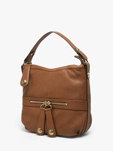 Leather Nomade Shoulder Bag Gerard darel Brown midday B402 other view 2