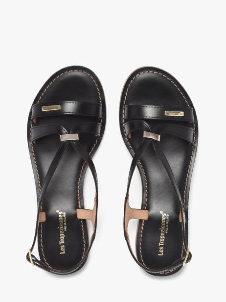 Flip Flops Hamoon In Leather Les tropeziennes Black accessoires HAMOON other view 3