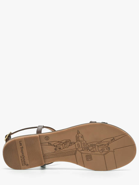 Flip Flops In Leather Les tropeziennes Brown women HELECTRA other view 4