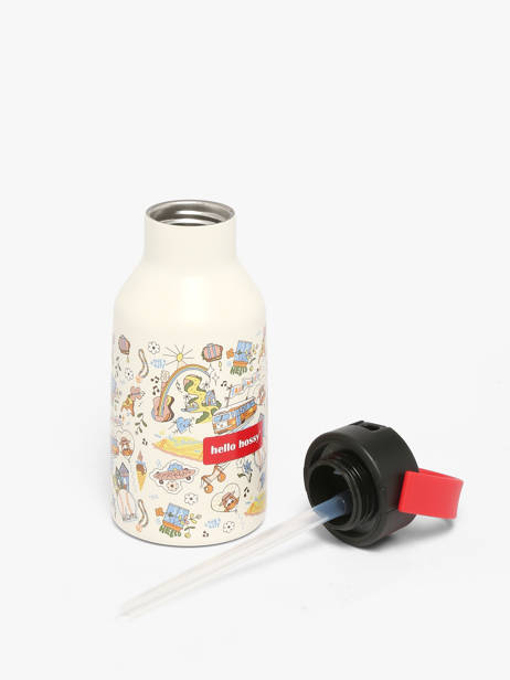 Drinking Bottle 350ml Hello hossy Beige cool kids 350M other view 3
