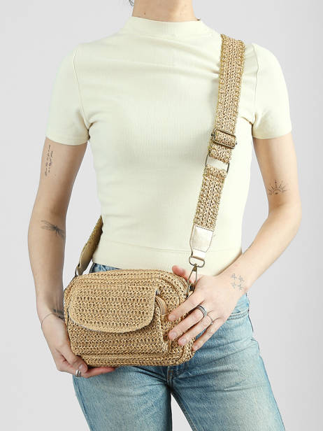 Shoulder Bag Adette Straw Pieces Beige adette 17161664 other view 1