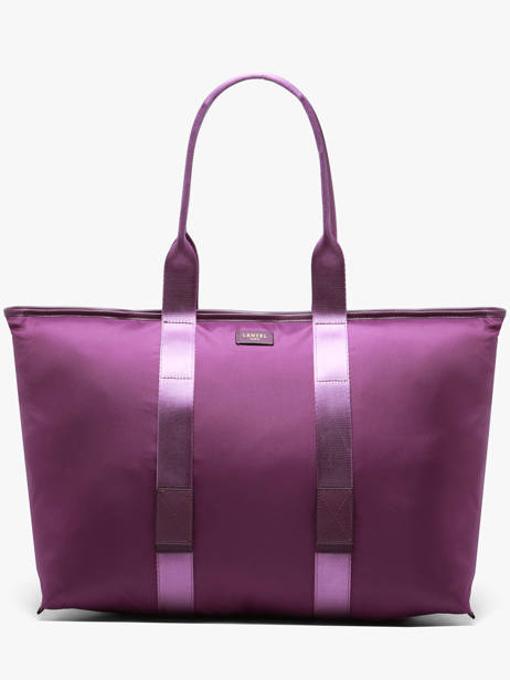 Sac Cabas Zippé L Mistral Rollable Nylon Et Cuir Lancel Violet mistral A13996