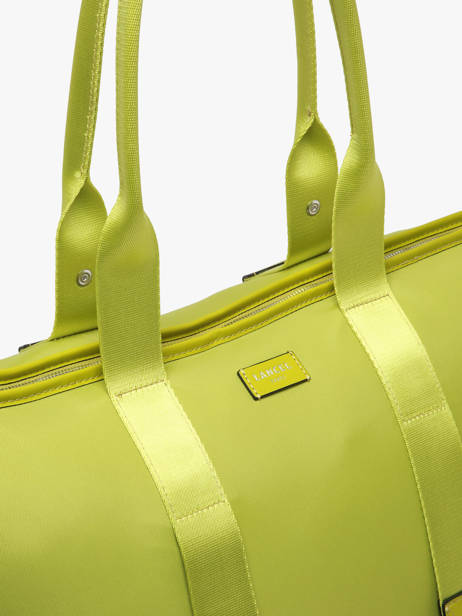 Large Tote Bag Mistral Rollable Nylon And Leather Lancel Green mistral A13996 other view 3