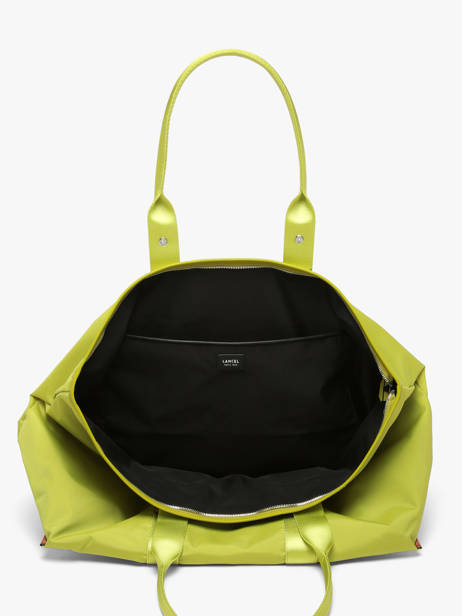 Large Tote Bag Mistral Rollable Nylon And Leather Lancel Green mistral A13996 other view 4