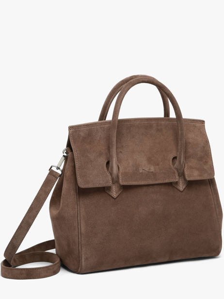 Suede Leather Clara Handbag Nathan baume Brown nathan 2S other view 2