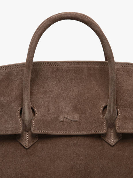 Suede Leather Clara Handbag Nathan baume Brown nathan 2S other view 3