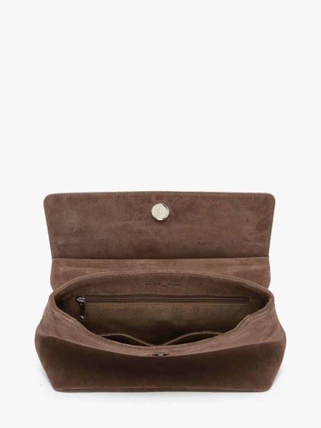 Suede Leather Clarita Crossbody Bag Nathan baume Brown nathan 18S other view 3