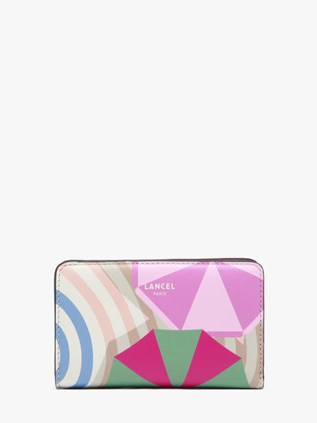 Wallet Leather Lancel Pink lancel plage  A14196