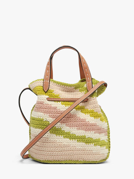 Small Bucket Bag Lancel Plage Crocheted Lancel Green summer capsule A14004 other view 4