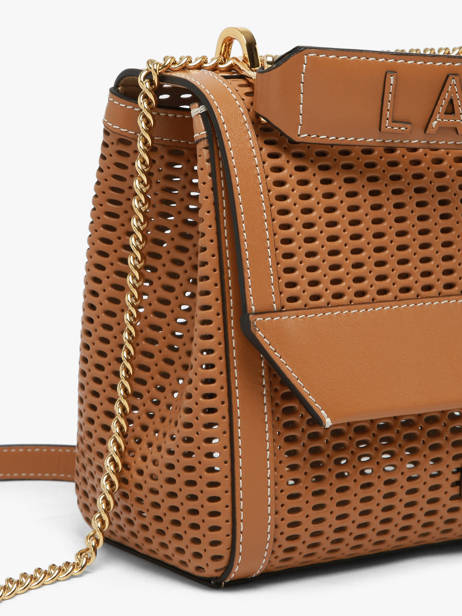 Medium Leather Ninon Ajouré Crossbody Bag Lancel Brown ninon A14009 other view 2