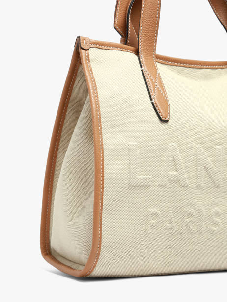 Sac Cabas Zippé M Jour Toilet Et Cuir Lancel Beige jour A14027 vue secondaire 2