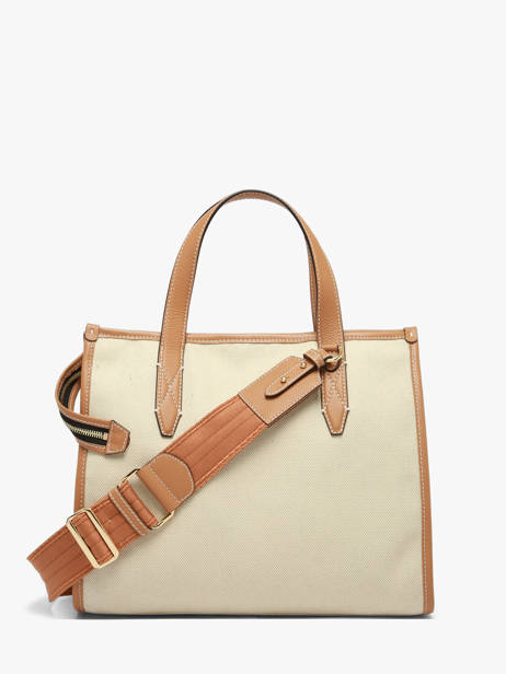 Sac Cabas Zippé M Jour Toilet Et Cuir Lancel Beige jour A14027 vue secondaire 4