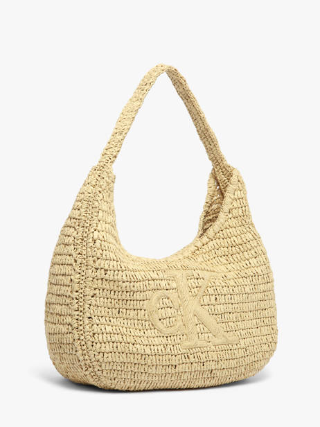 Shoulder Bag Bold Monogram Straw Calvin klein jeans Beige bold monogram 4F3448G other view 2